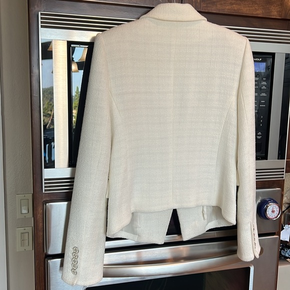 VERONICA BEARD WOODLEY DICKEY TWEEDjacket/blazer, ivory/white, size 8 - Picture 9 of 15